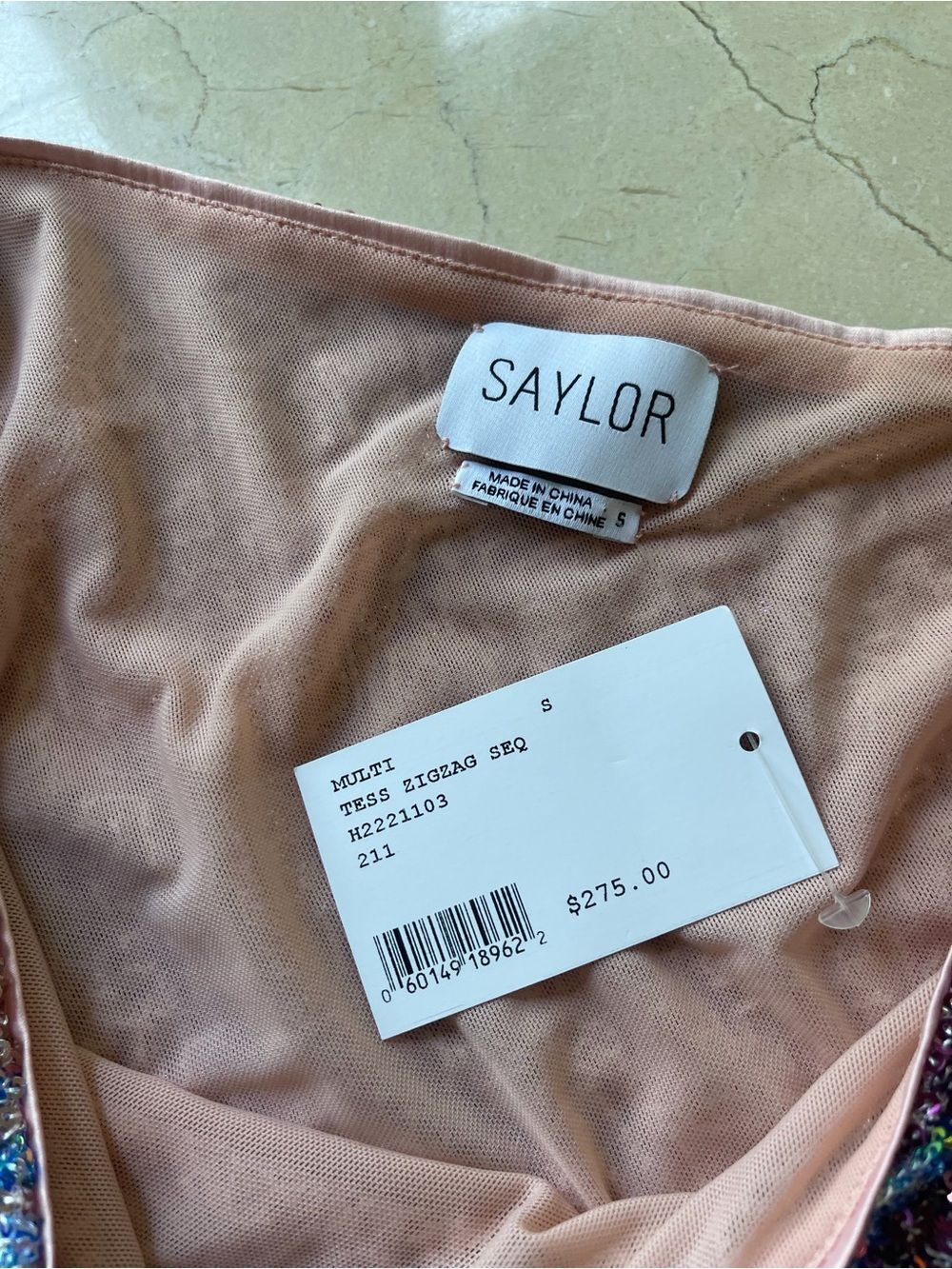 Saylor Sequin One-Shoulder Top - Picture 6 of 6